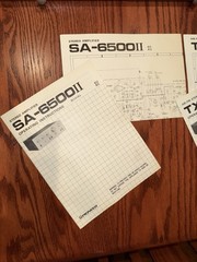 Original Pioneer TX-6500 II SA-6500 II Owner’s Operating Manuals & Schematics