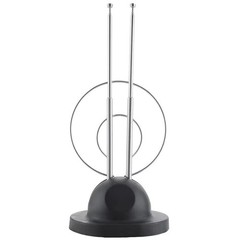 Telescopic FM Antenna Stereo Radio Receiver Indoor Rabbit Ears with 75 Ohm Wire