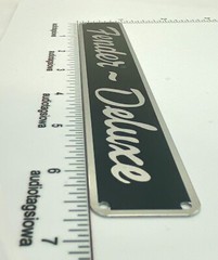 Fender Deluxe Amplifier Badge Custom Made Aluminum