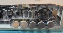 Radio Craftsmen RC10 & RC-2 6V6GT Hi-Fi tube amplifier -tuner glass display case