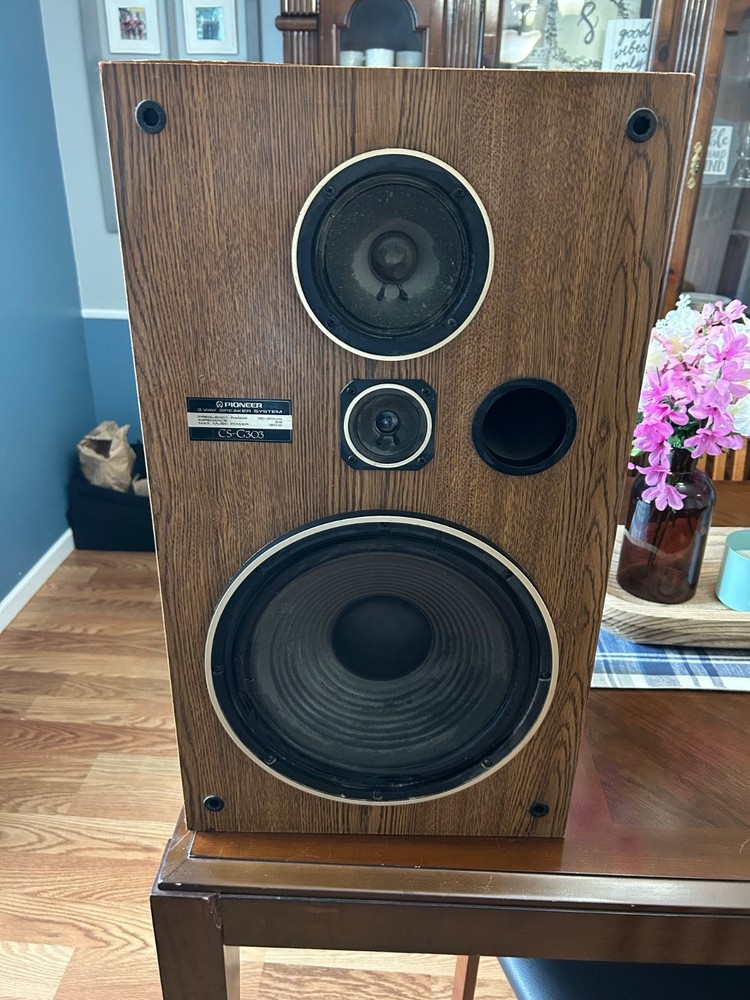 Pioneer CS-G303 3-Way Vintage Speakers – 120 W, 6 Ω, Made in USA. Test & Working