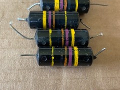 5 Sprague Bumble Bee .047 uf 20% 400v Capacitors TEST GOOD .057-.068 uf LOW LEAK