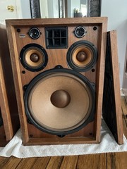 Pair Vintage 1970’s Pioneer CS-99A 5 -Way Wood Floor Lattice Speakers
