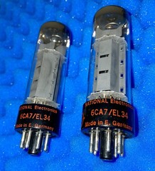 TWO Siemens National 6CA7 EL34 Tubes /Amplitrex Tested 👍/ Dimples / 1980’s