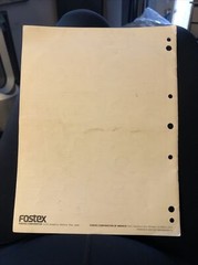 Fostex Model R8 8-track Recorder/Reproducer Owner’s Manual vintage Book NM