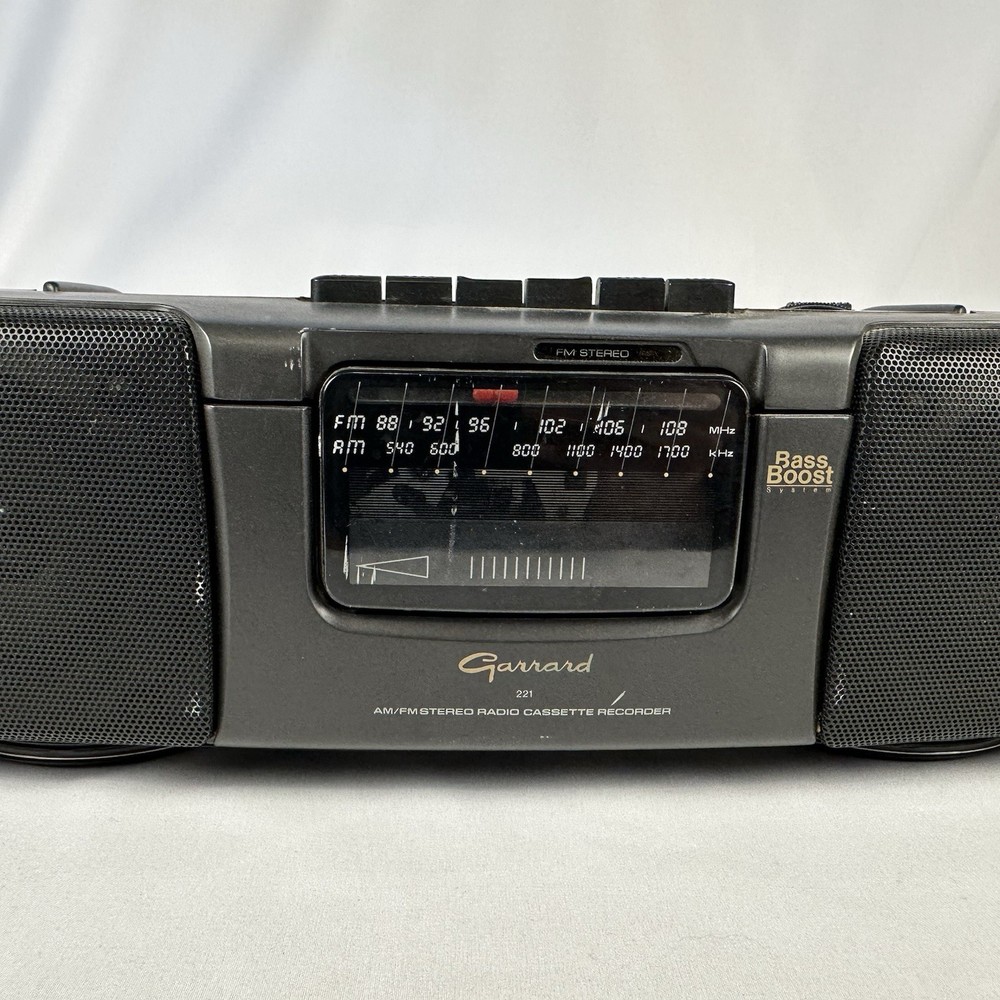 Vintage Garrard 221 AM/FM Stereo Radio Cassette Recorder *Partial Work REPAIR*
