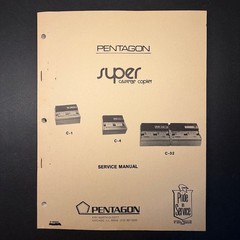 VINTAGE PENTAGON INDUSTRIES C-1, C-4, C-32 SUPER CASSETTE COPLER SERVICE MANUAL