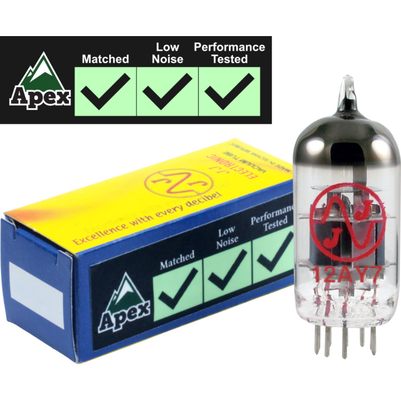 12AY7, JJ Electronics, Apex Matched & Performance Tested, Preamp