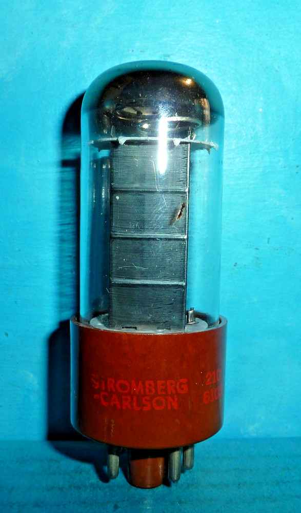 Stromberg Carlson 5Y3GT/G Rectifier Tube Brown Base Black Plate Tested
