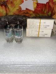 5814A Matched Pair Vacuum Tubes Sylvania Grey Plate Hickok Tested