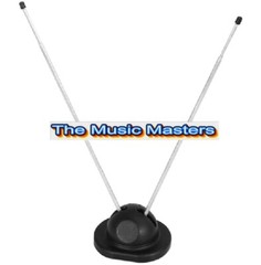FM Radio Stereo Receiver Indoor Telescopic Rabbit Ears ANTENNA 300 Ohm Cable
