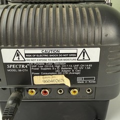 Vtg Spectra 5” Portable Color TV Comes With Battery Adapter No Wall Plug