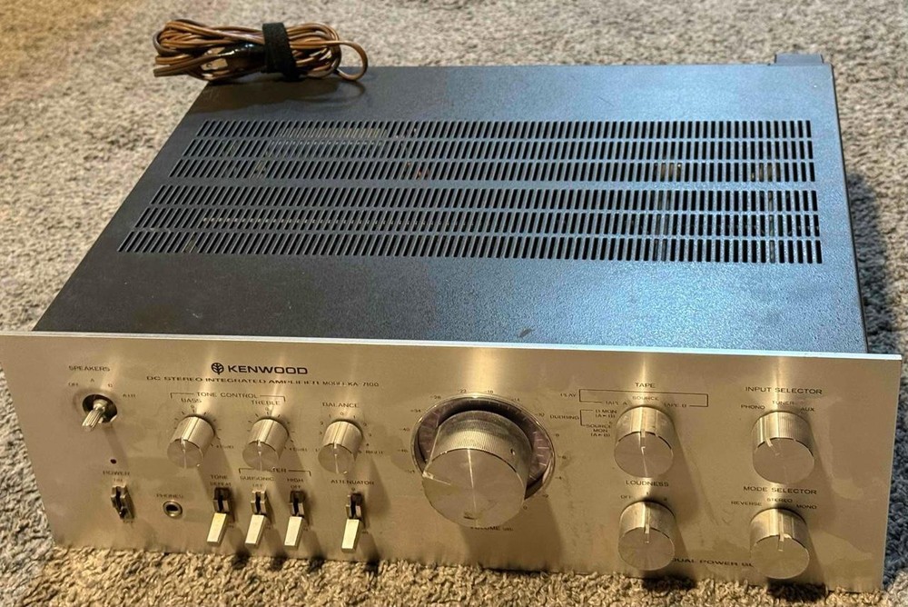 Vintage Kenwood DC Stereo Intergrated Amplifier KA-7100 – Parts Repair – READ