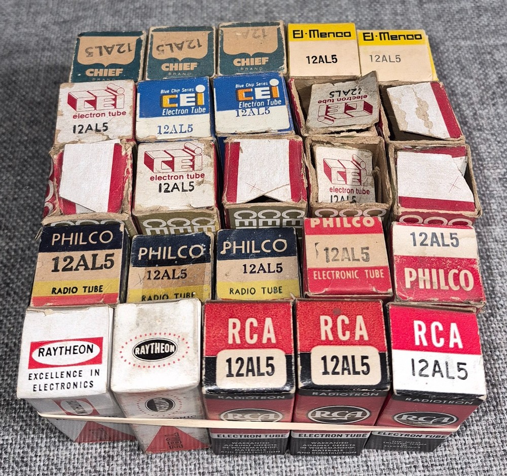 CEI Chief Philco RCA 12AL5 Tubes (25)