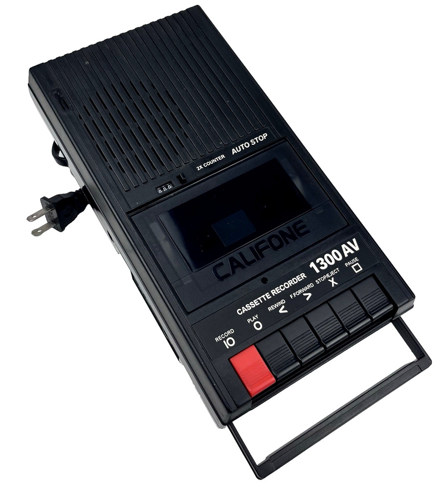 Califone 1300AV Portable Cassette Recorder Player Tested Working AC Powered