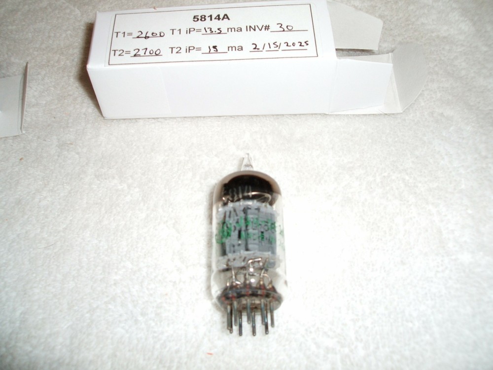 (1) GE 5814A Vacuum Audio Radio Tube Tested NOS Hickok 580A Tested