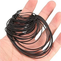 Mix Pack of 50 Rubber Square Belts for Cassette Recorder Maintenance 40-135MM