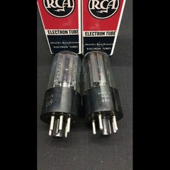 NICE PAIR RCA 5Y3GT Dual D Getter Radio Amp RECTIFIER Vacuum Tubes O.9763