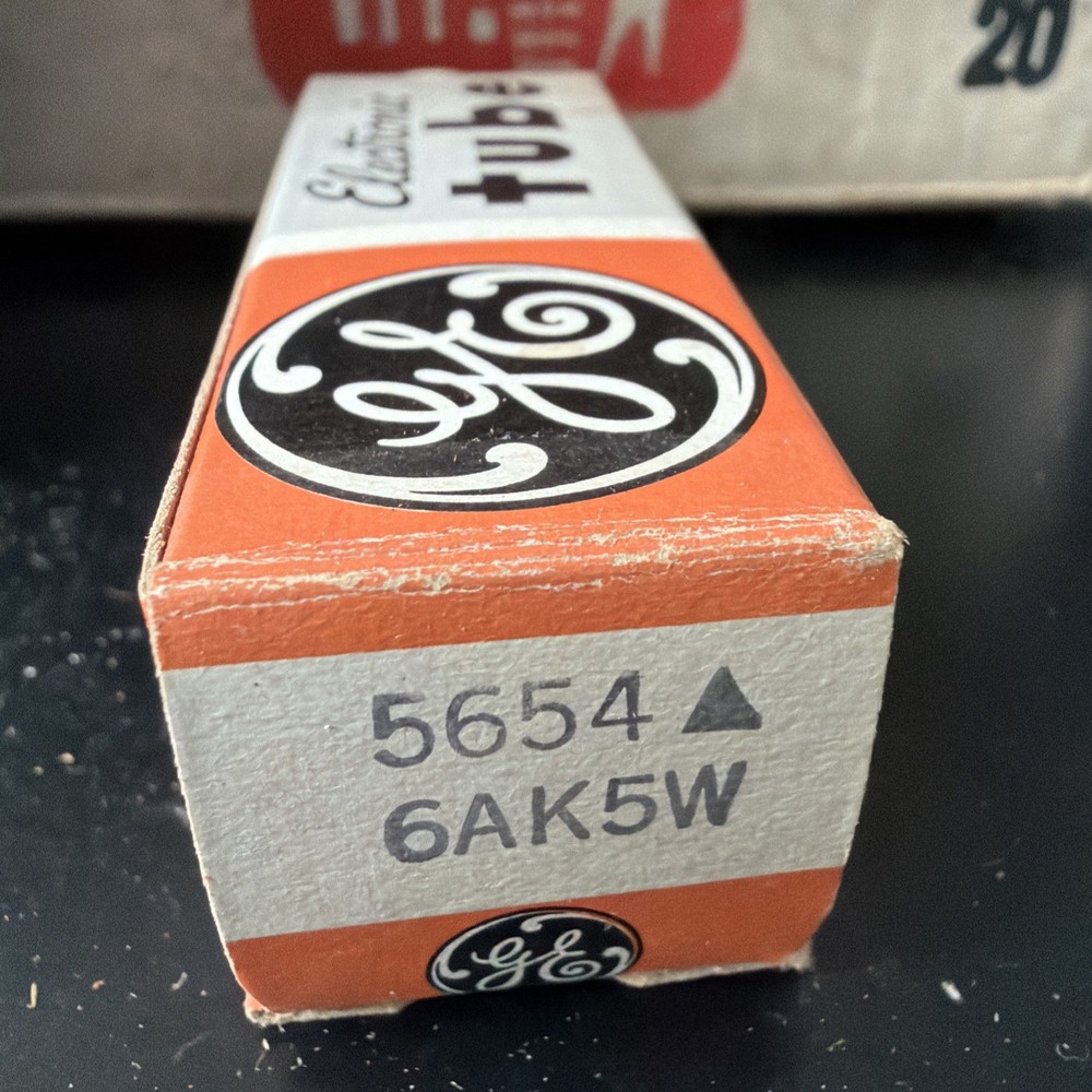 New Qty 1 NOS GE 5 Star 6AK5W 5654 Grey Plate O Getter USA Tubes