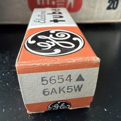 New Qty 1 NOS GE 5 Star 6AK5W 5654 Grey Plate O Getter USA Tubes