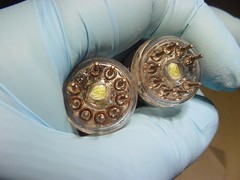 SYLVANIA 12AX7 ECC83 TUBE PAIR (circa 50s square getter TESTED STRONG) ***