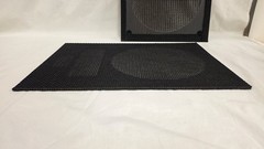 VINTAGE 1970s OEM Pair Klipsch Heresy 1 Black Speaker Grills Original Grilles