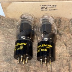 Matched Pair Western Electric JAN 101D Mil Spec Tubes Same Date Code NEW IN BOX