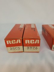 Lot of (5) Vintage RCA Electronic Tubes – Nos- 25C5 3BZ6 6AV6 6CG8A 2D21 Radio