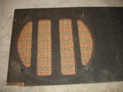 Vintage Tweed Speaker Covers from 1960s Magnavox Console approx 16×8