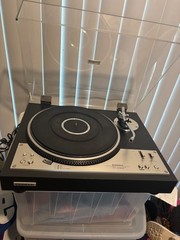Vintage Pioneer Turntable PL-530X Direct Drive Turntable Clear Dust Cover Silver