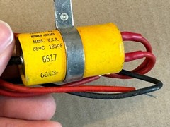NOS Vintage TVA-2515 Sprague Atom Paper Capacitor 20 + 20 uf 250v Firecracker