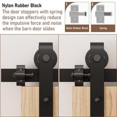 2PCS Adjustable Barn Door Stopper, Upgrade Sliding Barn Door Stopper for Flat…