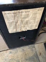 Vintage Zenith Allegro MC3000 Floor Speakers Tested Working