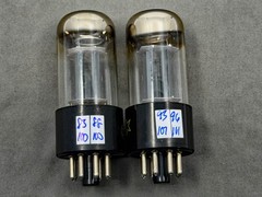 Pair Westinghouse 6SN7GTB Tubes Gray Plates O Getters Mid 1960s Tests Strong
