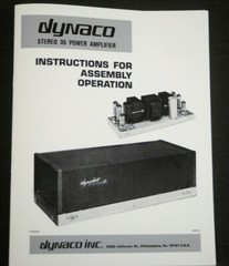 Dynaco ST-35 stereo tube amplifier owner assembly manual reprint Dyna Dynakit