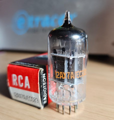 12AX7A RCA 14MM GREY PLATE VINTAGE TUBE NOS 12AX7 (OCT, 1966) *eTRACER* #3