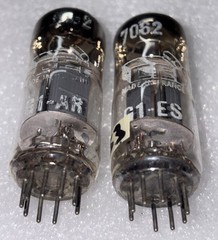 Matched Pair Amperex E180CC 7062 Pinch Waist Foil D Getter Tube TV7 Strong #3