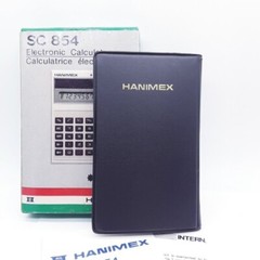 NOS Vintage 70s Hanimex SC 854 Electronic Calculator New With Case Solar