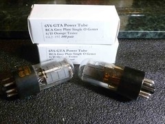 Pair RCA Grey Plate 6v6 GTA Power Tubes 8/15 on the Orange Tester