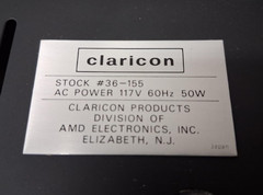 Claricon 153 1970’s Integrated Receiver Solid State Woodgrn Orig Box/Manual