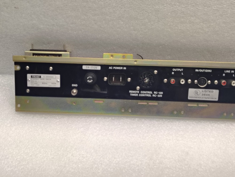TEAC A-3300 SX reel to reel rare inputs panel