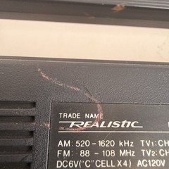 Vintage Realistic Portavision 12-660 4-Band AM/FM Radio Tested Works AC/Battery