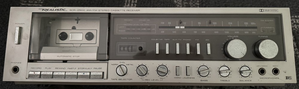 1984-85 Realistic am/fm stereo cassette receiver with Dolby NR System