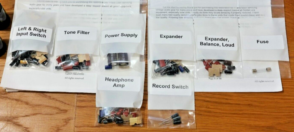 McIntosh C32 preamp restoration recap repair upgrade rebuild kit capacitor