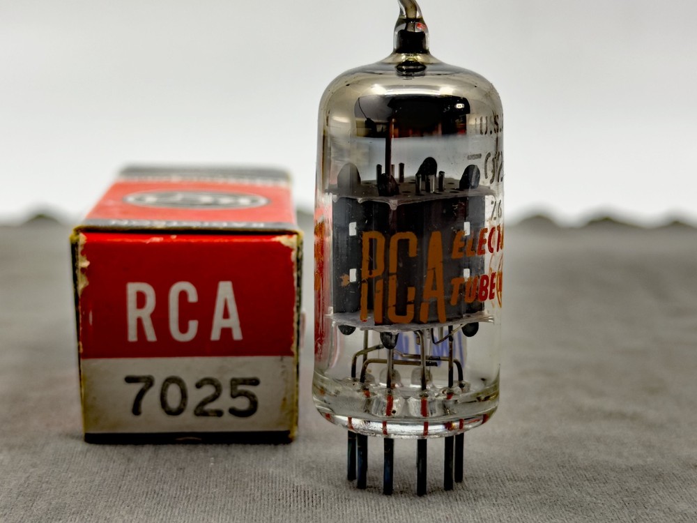 Balanced NOS RCA 7025 Short Gray Plates Halo Getter NIB Cond Tests NOS Amplitrex