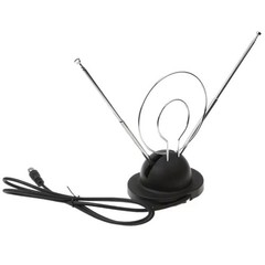 FM Radio Stereo Receiver Indoor Telescopic Rabbit Ears ANTENNA 75 Ohm Coax Cable