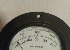 Vintage Triplett Gauge and Control Set Ohmite Mfg Model J AC Amp DC Microamp