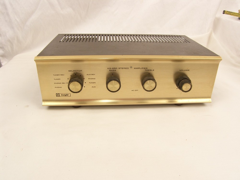 Knight KG-250 Integrated Stereo Tube Amplifier Tested Working 12AX7 6BM8 Nice