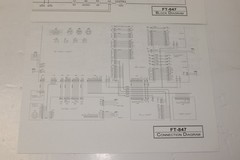 QTY 3 – YAESU – FT-847 – QUICK CODE SHEET / PULL OUTS FOR CONNECTION AND BLOCK