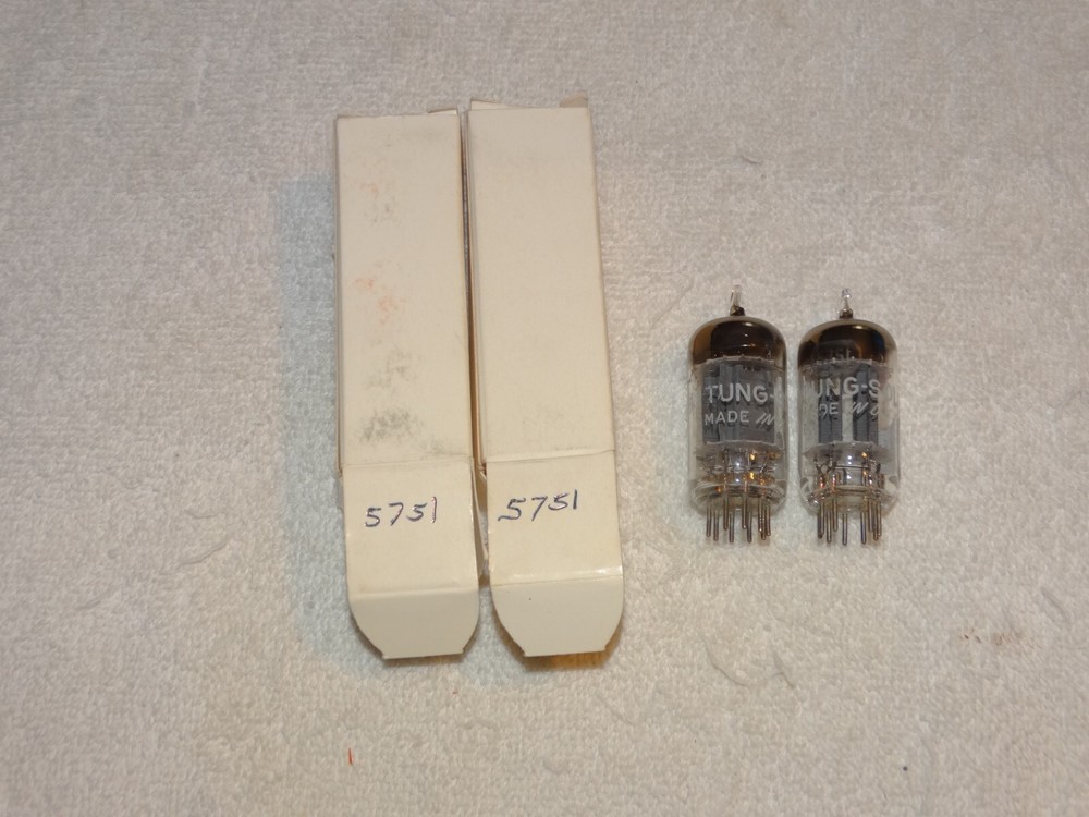 2 x JTL-5751 (12ax7) Tung-Sol Tubes*D-getter*Very Strong Matched Pair*#6